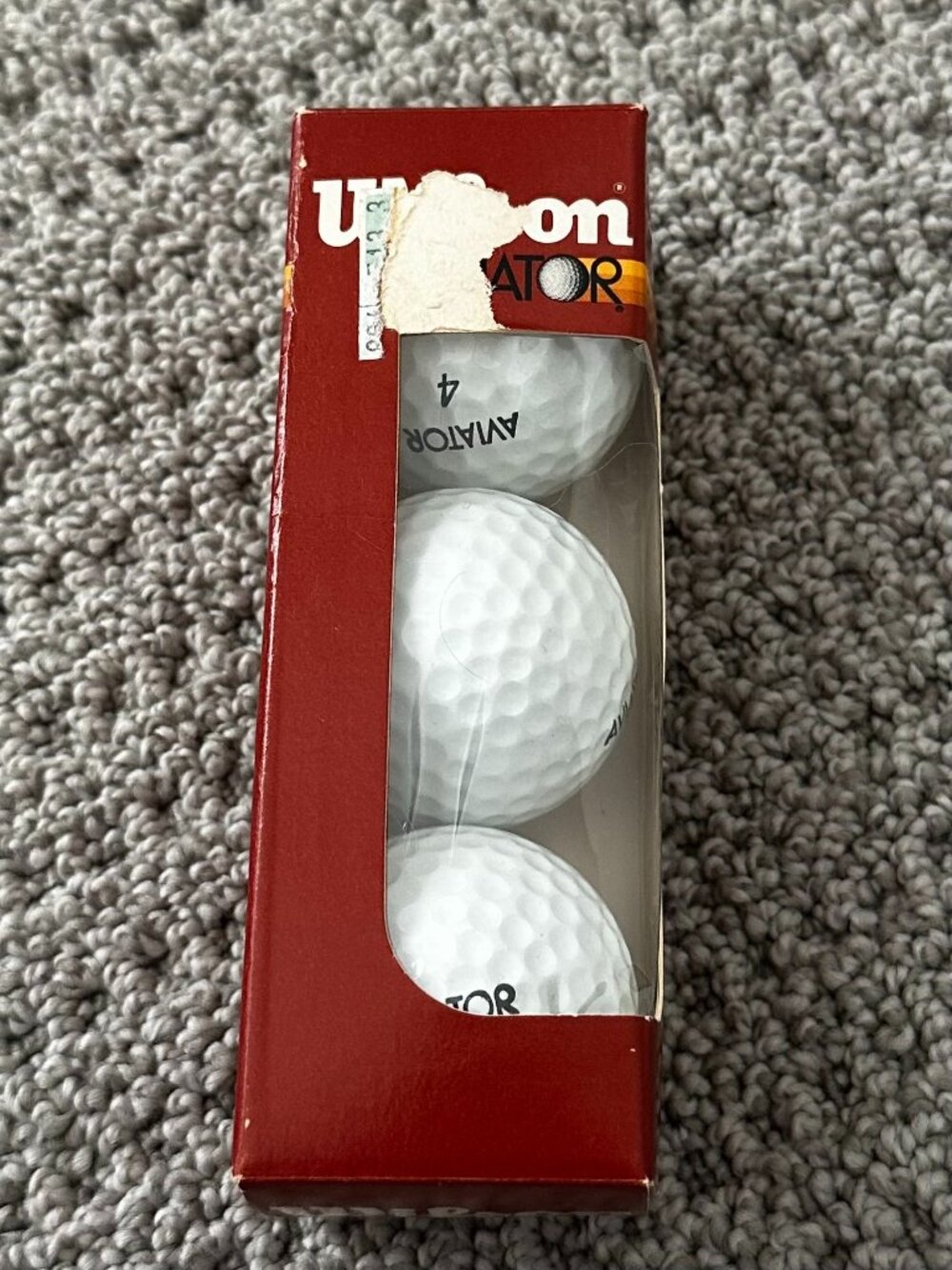 Vintage Wilson Aviator #4 Golf Balls (Set Of 3 Balls)-Extra Long Distance Balls